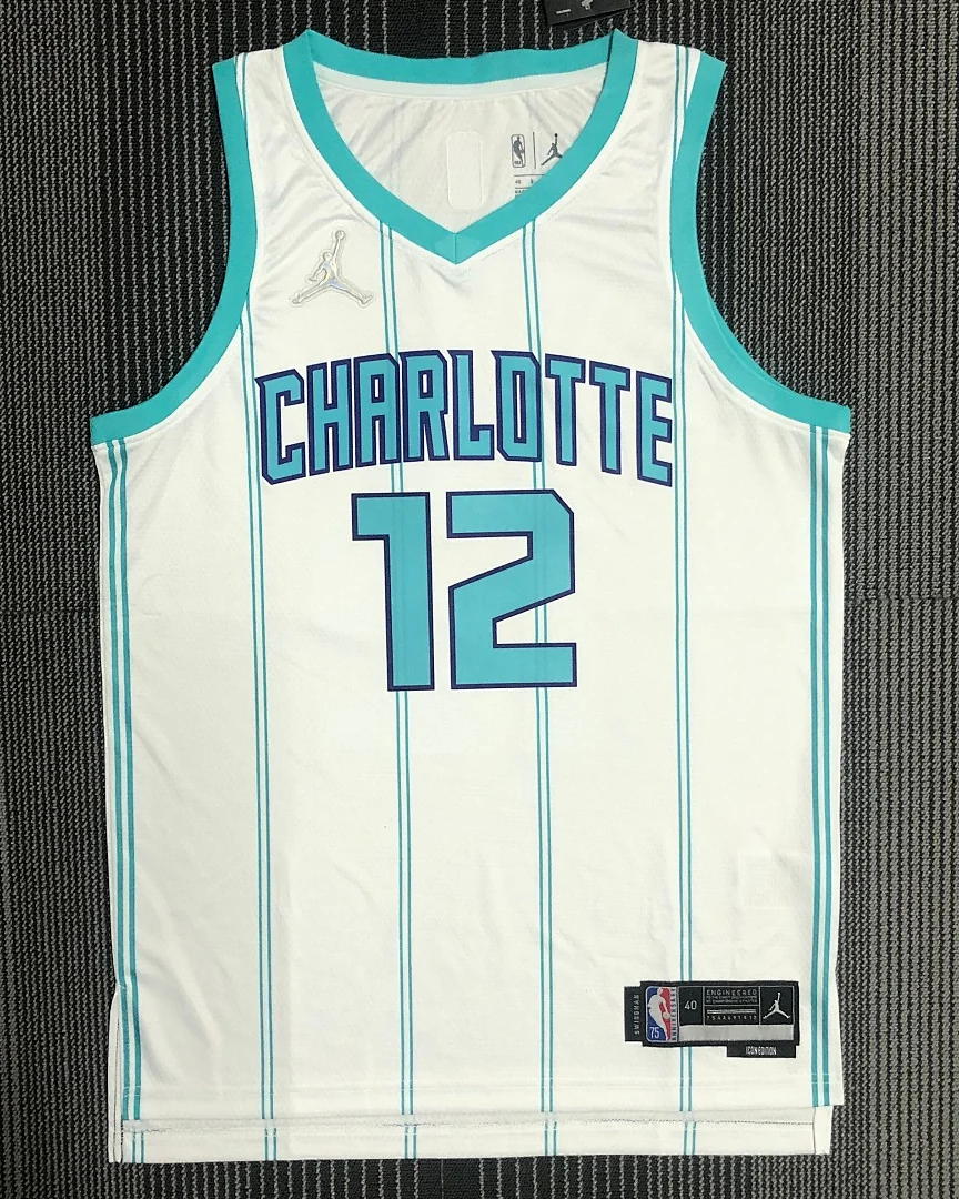 Camisola NBA Charlotte Hornets Kelly Oubre Jr. #12 75.º Aniversário Branca