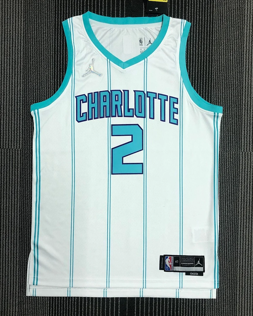 Camisola NBA Charlotte Hornets LaMelo Ball #2 75.º Aniversário Branca