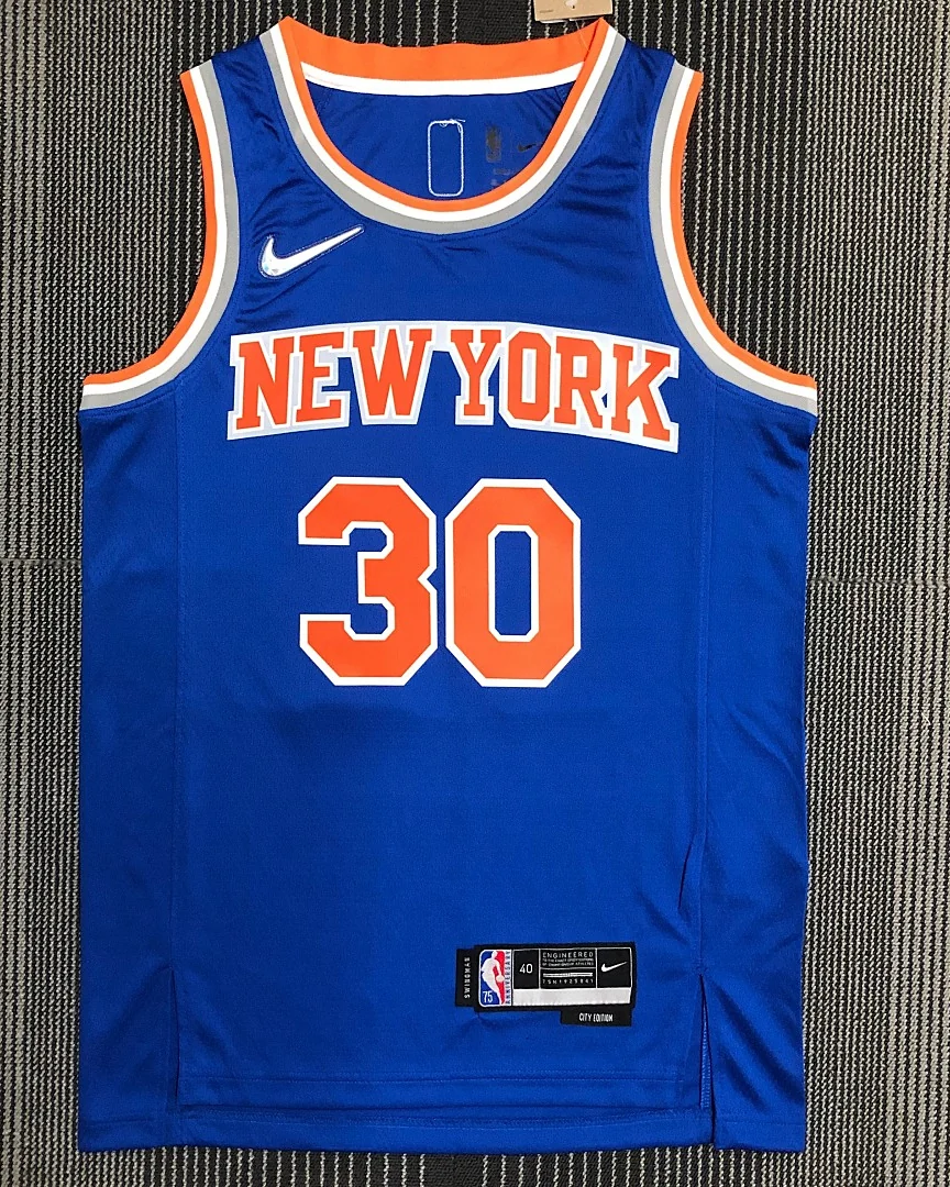 Camisola NBA New York Knicks Julius Randle #30 75.º Aniversário Azul