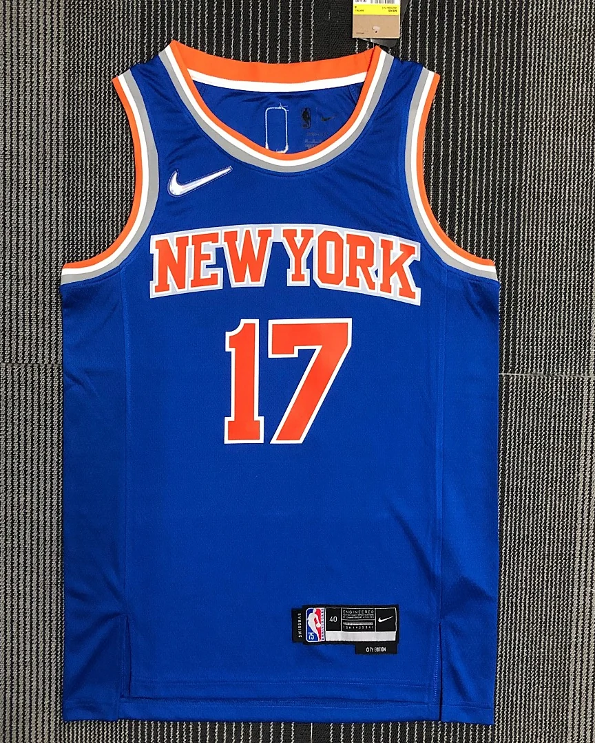 Camisola NBA New York Knicks Jeremy Lin #17 75.º Aniversário Azul
