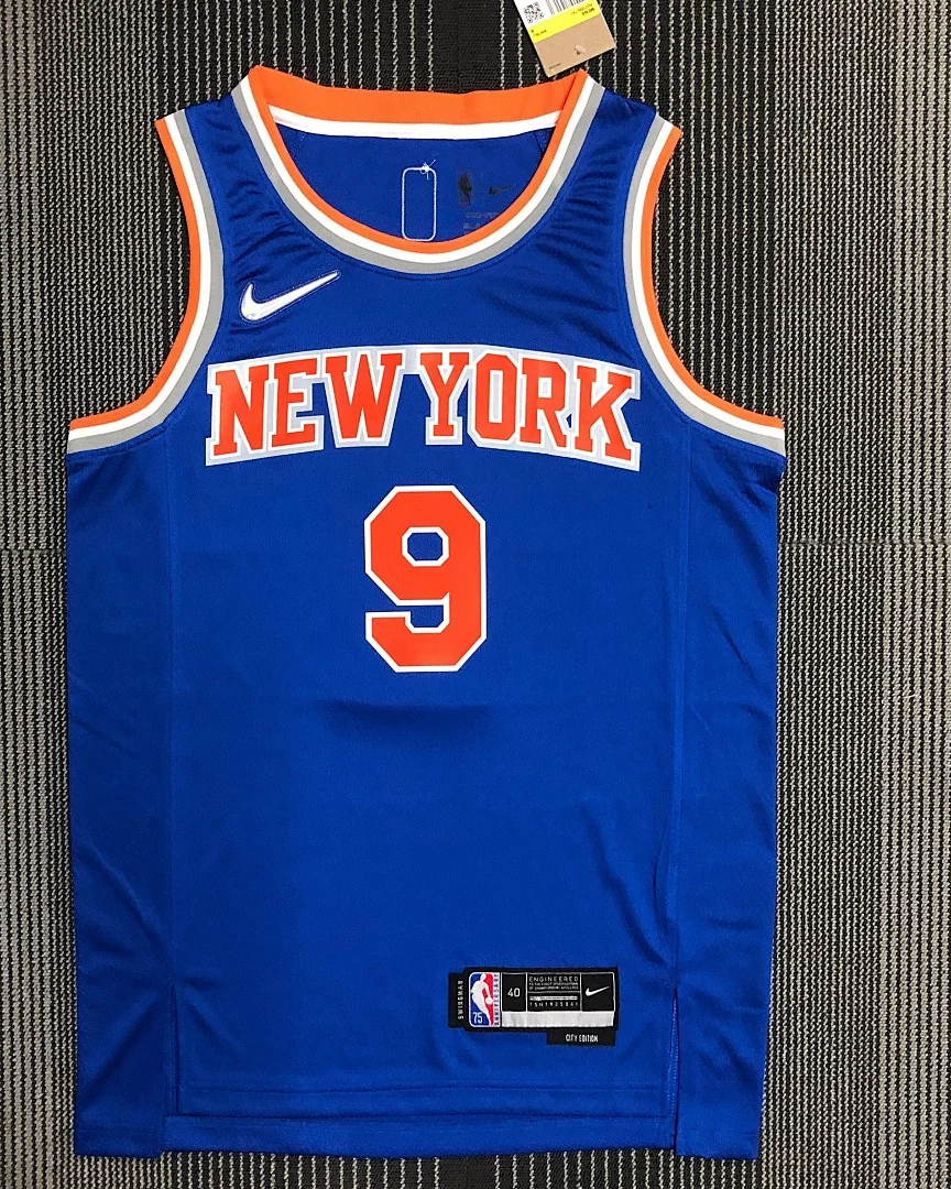Camisola NBA New York Knicks RJ Barrett #9 75.º Aniversário Azul