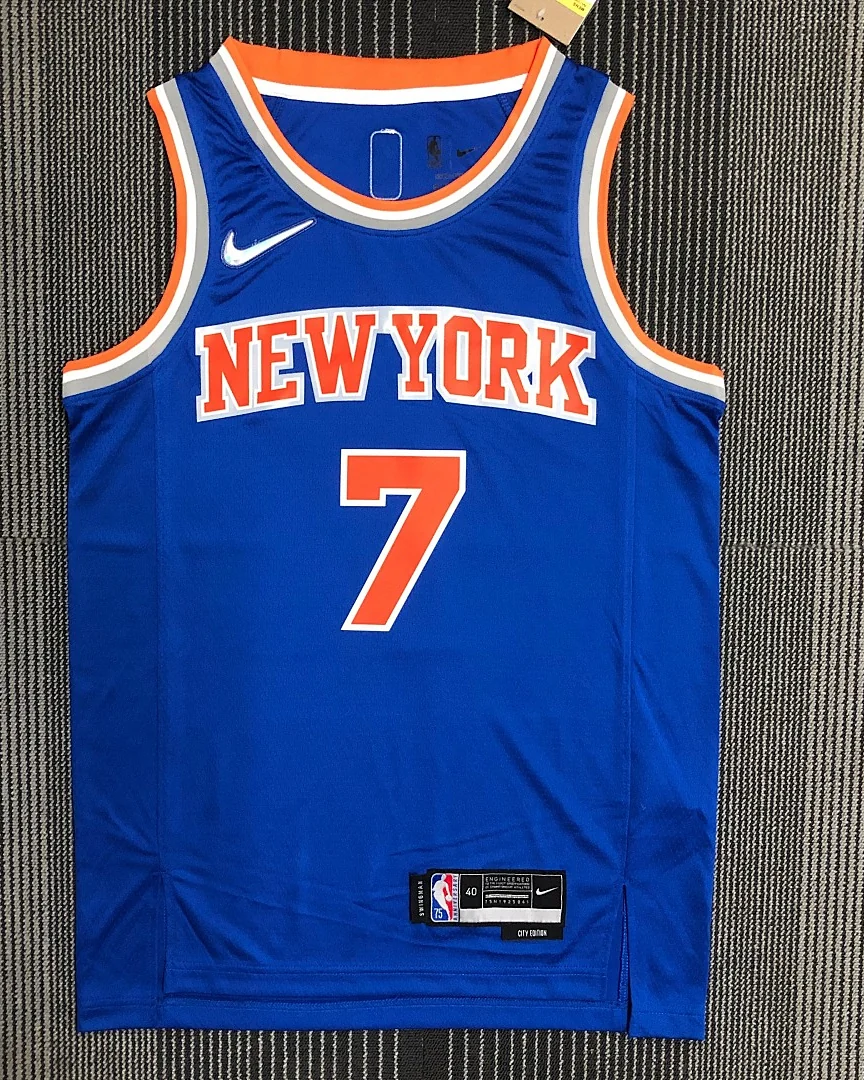 Camisola NBA New York Knicks Carmelo Anthony #7 75.º Aniversário Azul