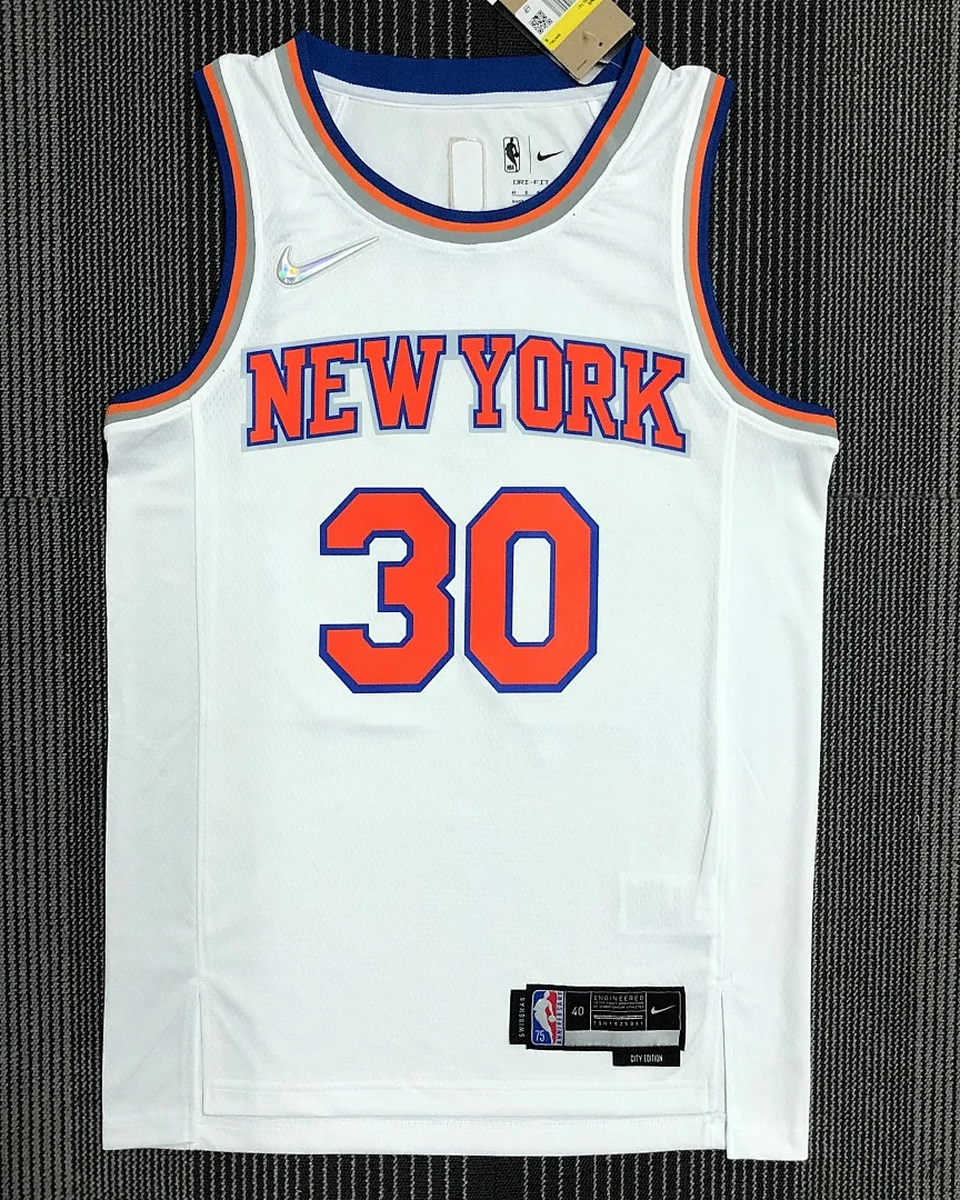 Camisola NBA New York Knicks Julius Randle #30 75.º Aniversário Branca