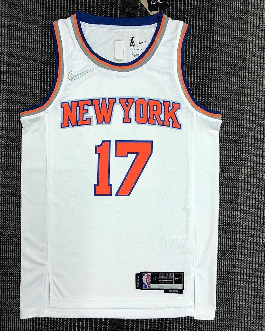 Camisola NBA New York Knicks Jeremy Lin #17 75.º Aniversário Branca