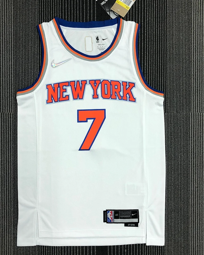 Camisola NBA New York Knicks Carmelo Anthony #7 75.º Aniversário Branca