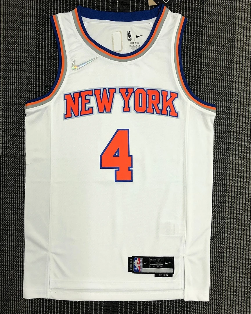 Camisola NBA New York Knicks Derrick Rose #4 75.º Aniversário Branca
