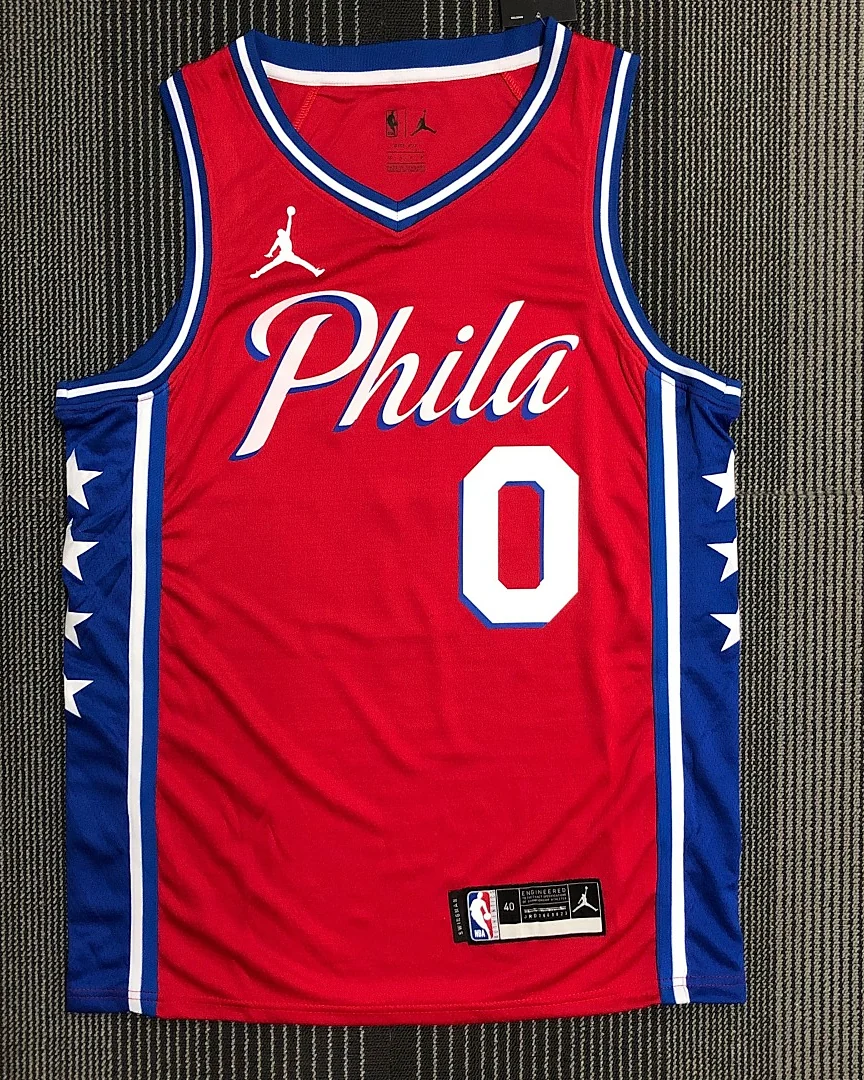 Camisola NBA Philadelphia 76ers Tyrese Maxey #0 Jordan
