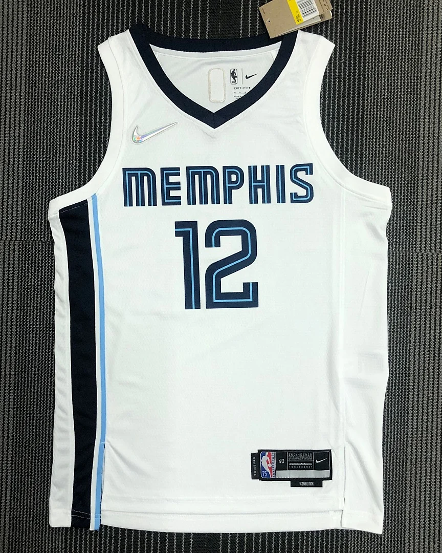 Camisola NBA Memphis Grizzlies Ja Morant #12 75.º Aniversário Branca