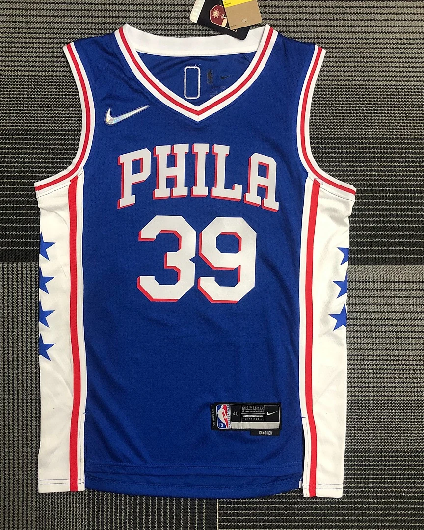 Camisola NBA Philadelphia 76ers Dwight Howard #39 75.º Aniversário Azul