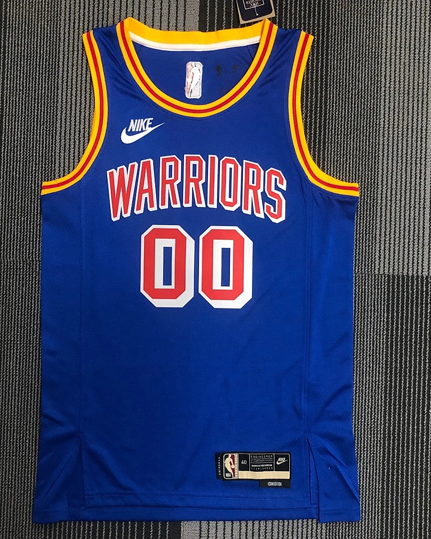 Camisola NBA Golden State Warriors Jonathan Kuminga #00 Retro 75.º Aniversário