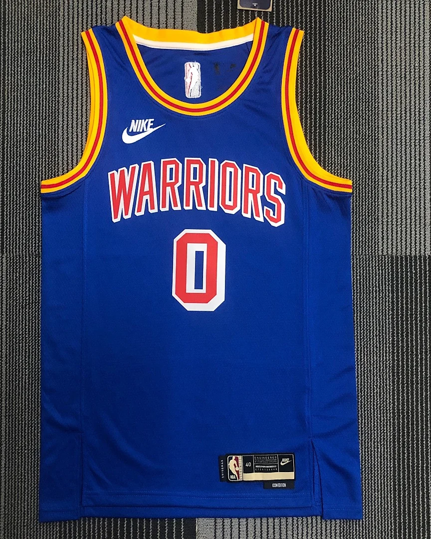 Camisola NBA Golden State Warriors Gary Payton II #0 Retro 75.º Aniversário