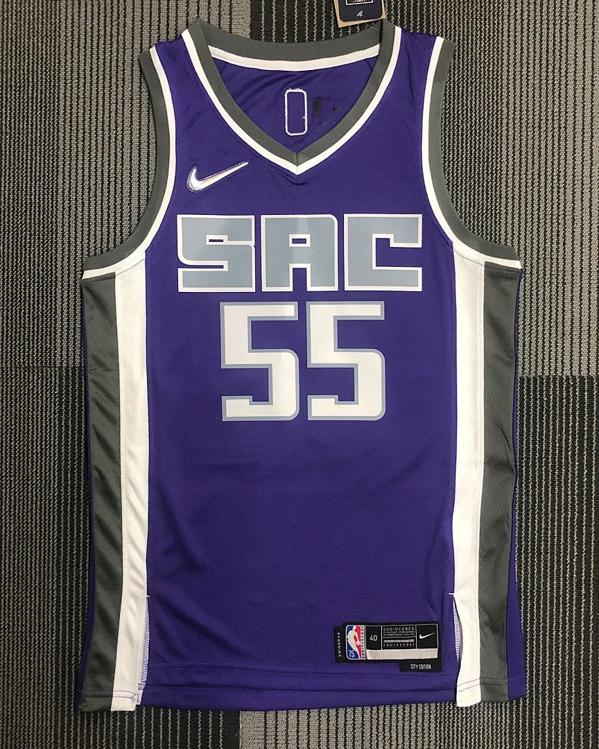 Camisola NBA Sacramento Kings Jason Williams #55 75.º Aniversário Roxa
