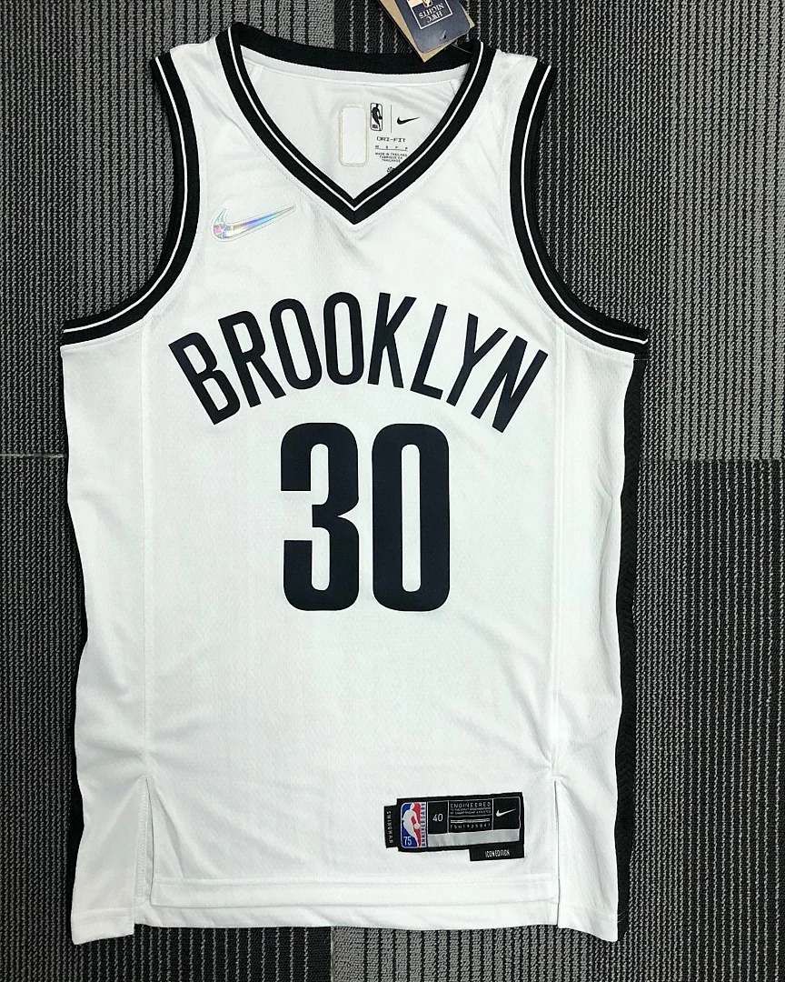 Camisola NBA Brooklyn Nets Seth Curry #30 75.º Aniversário Branca