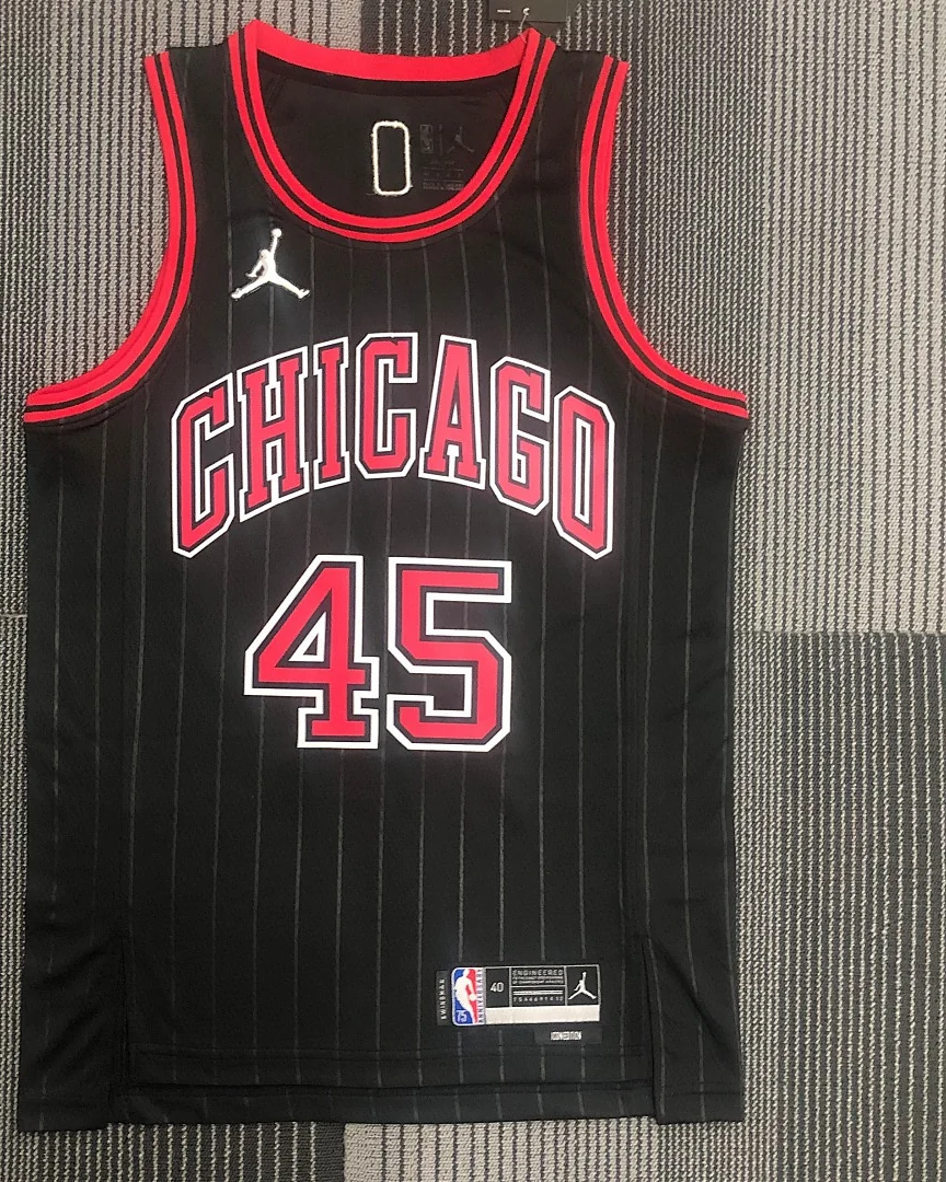 Camisola NBA Chicago Bulls Michael Jordan #45 75.º Aniversário