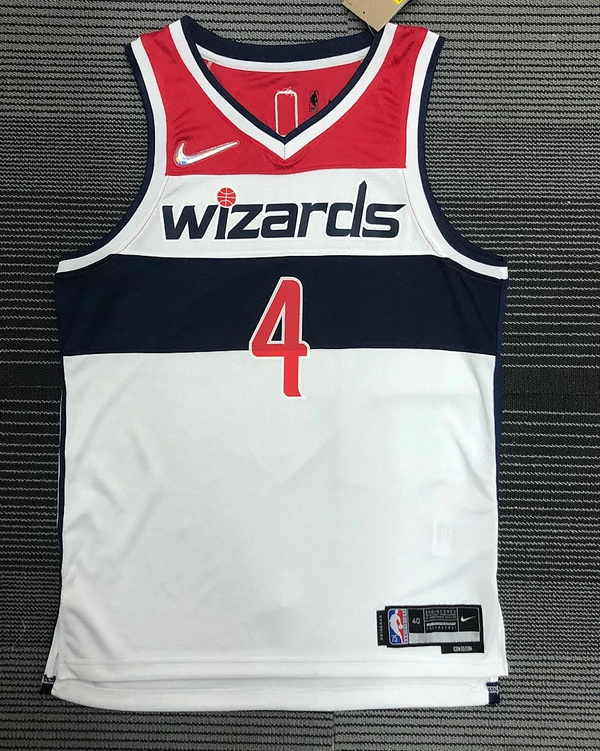 Camisola NBA Washington Wizards Russell Westbrook #4 75.º Aniversário Branca