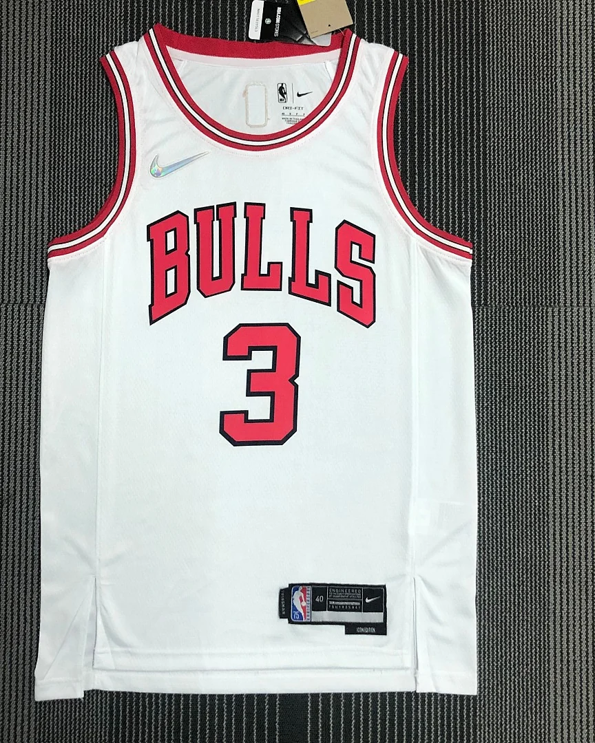 Camisola NBA Chicago Bulls Dwyane Wade #3 75.º Aniversário