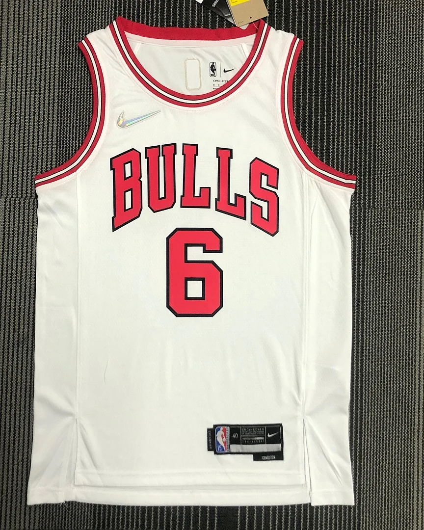 Camisola NBA Chicago Bulls Alex Caruso #6 75.º Aniversário Branca