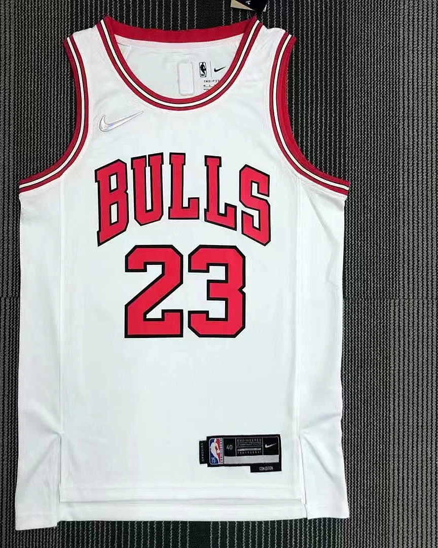 Camisola NBA Chicago Bulls Michael Jordan #23 75.º Aniversário Branca