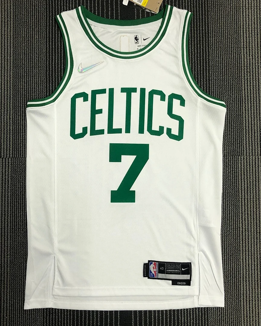 Camisola NBA Boston Celtics Jaylen Brown #7 75.º Aniversário Branca