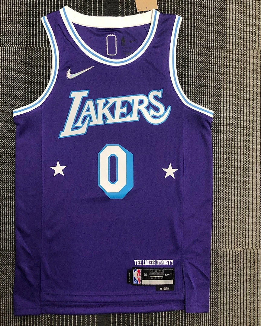 Camisola NBA Los Angeles Lakers Russell Westbrook #0 75.º Aniversário 2022