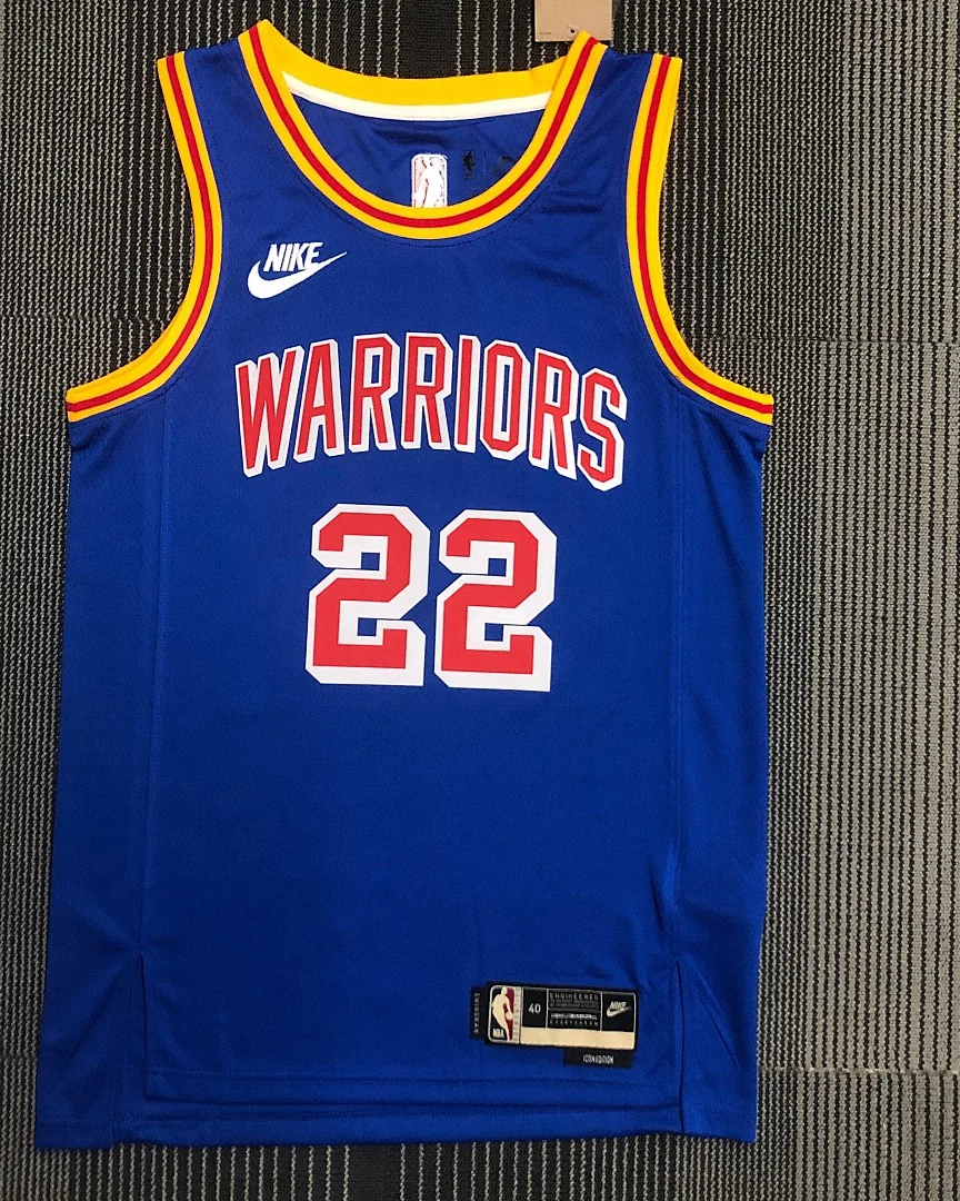 Camisola NBA Golden State Warriors Andrew Wiggins #22 Retro 75.º Aniversário
