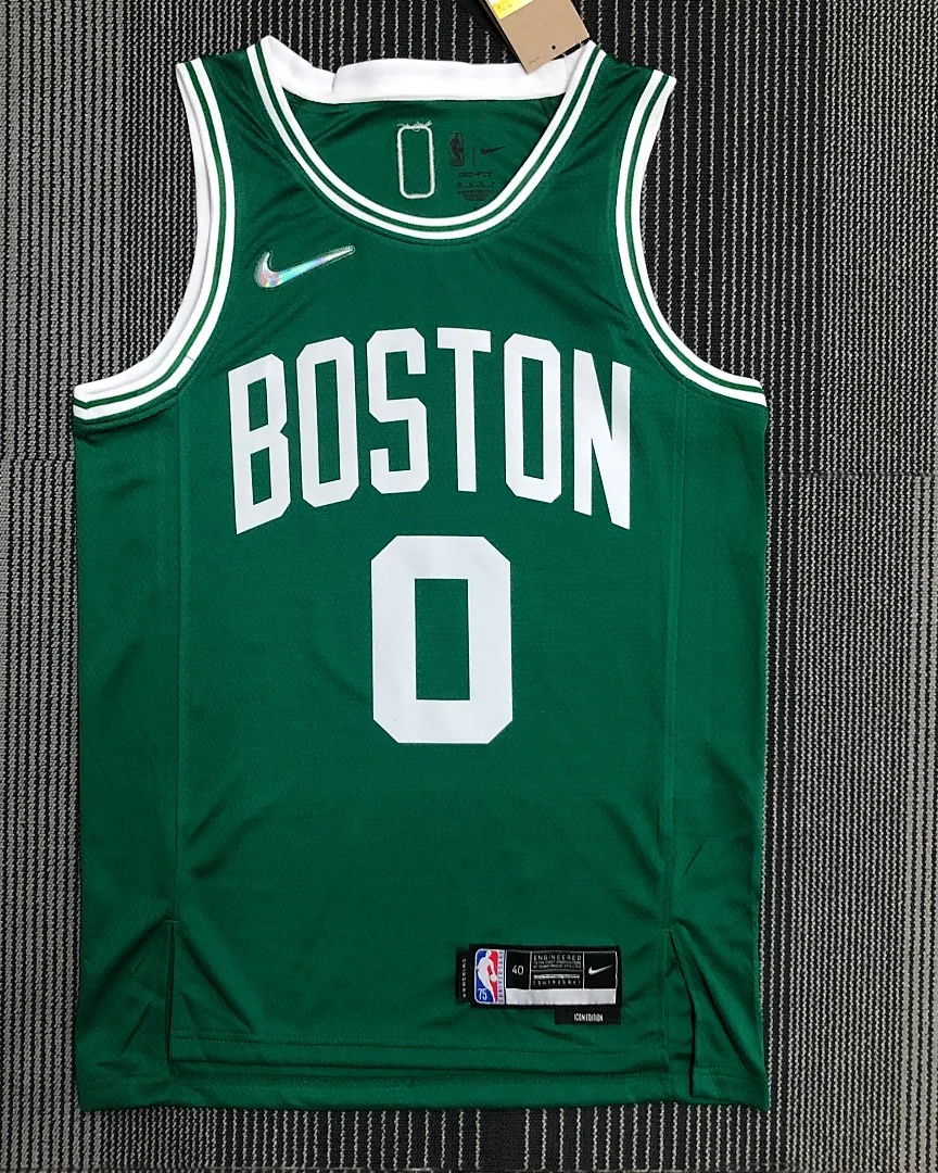 Camisola NBA Boston Celtics Jayson Tatum #0 75.º Aniversário Verde