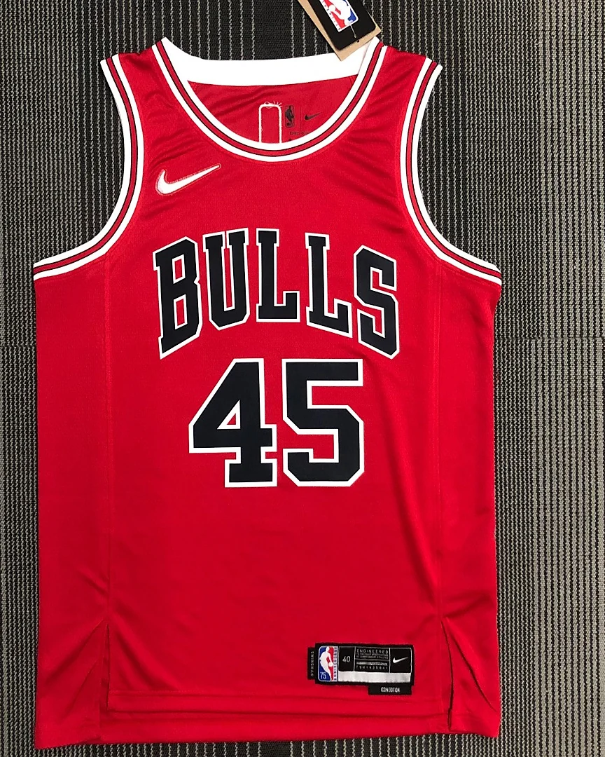 Camisola NBA Chicago Bulls Michael Jordan #45 75.º Aniversário Vermelha