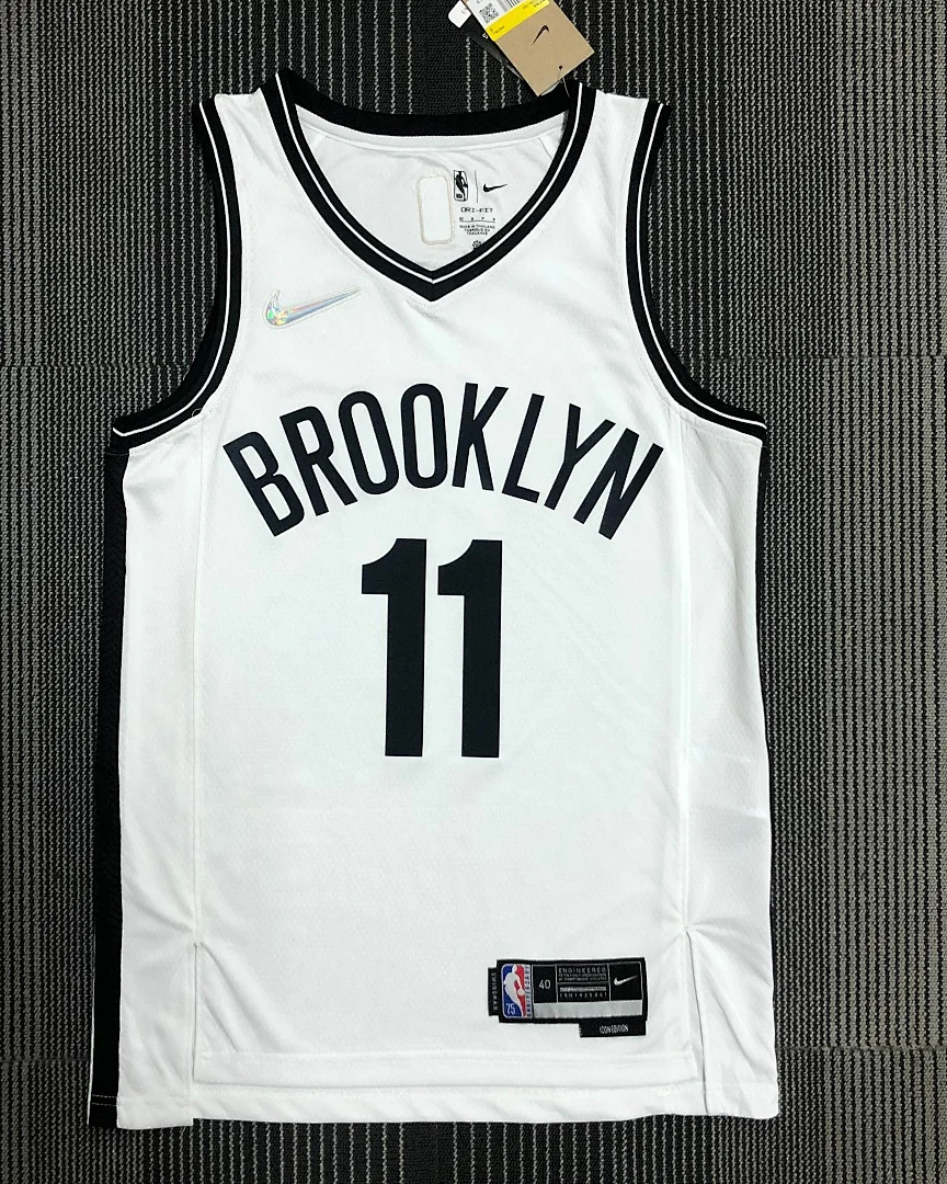 Camisola NBA Brooklyn Nets Kyrie Irving #11 75.º Aniversário Branca