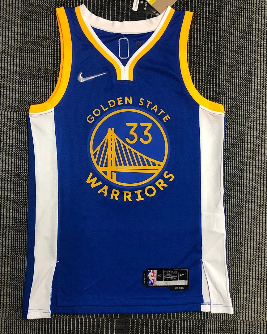 Camisola NBA Golden State Warriors James Wiseman #33 75.º Aniversário Azul
