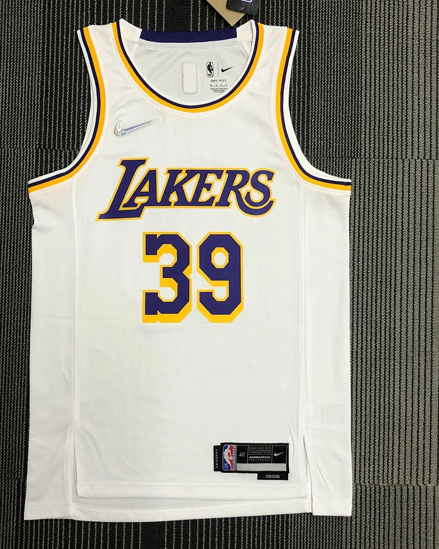 Camisola NBA Los Angeles Lakers Dwight Howard #39 75.º Aniversário Branca