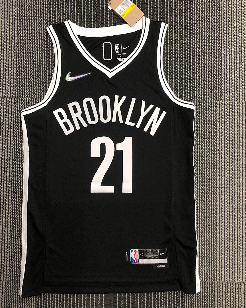 Camisola NBA Brooklyn Nets LaMarcus Aldridge #21 75.º Aniversário Preta