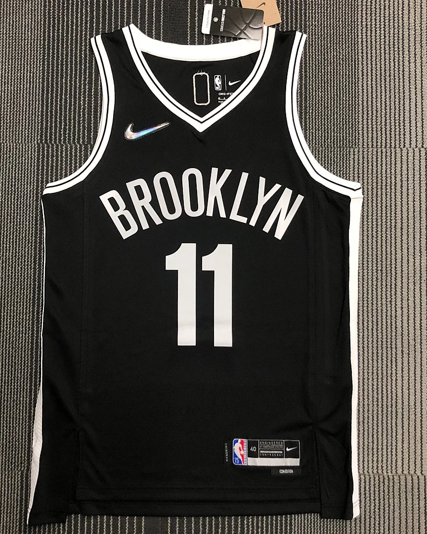 Camisola NBA Brooklyn Nets Kyrie Irving #11 75.º Aniversário Preta