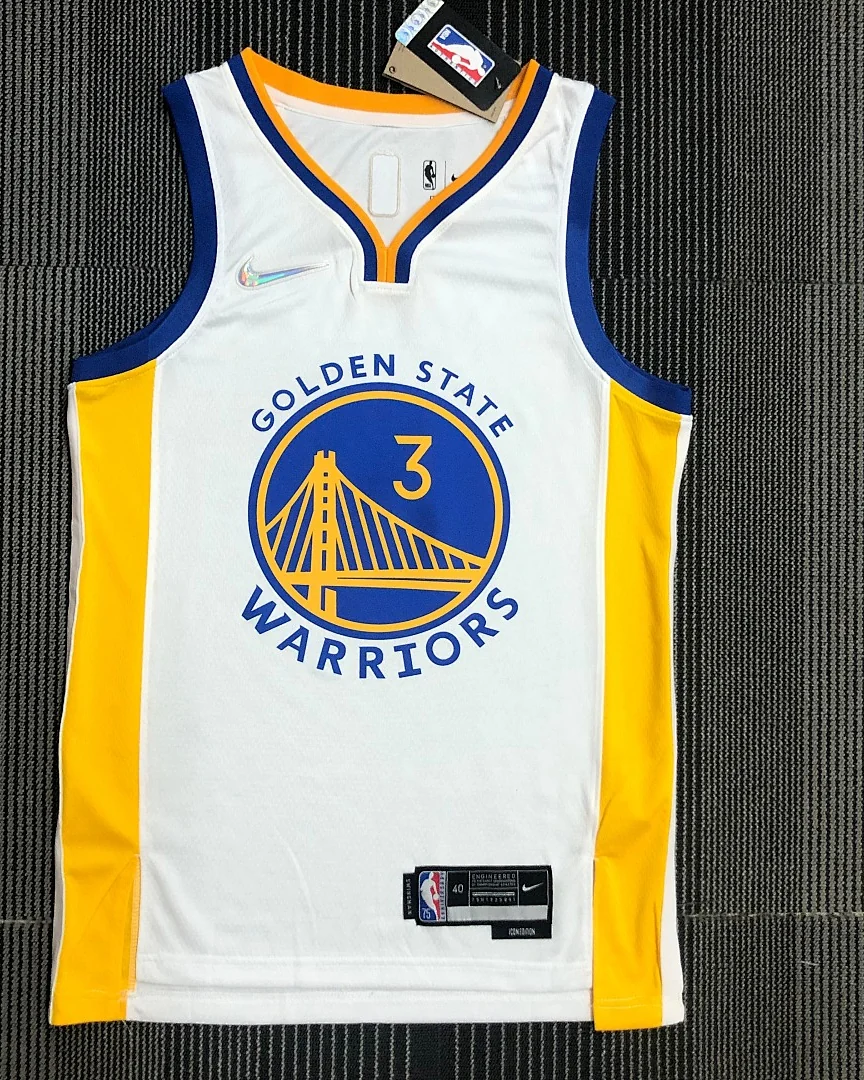 Camisola NBA Golden State Warriors Jordan Poole #3 75.º Aniversário Branca