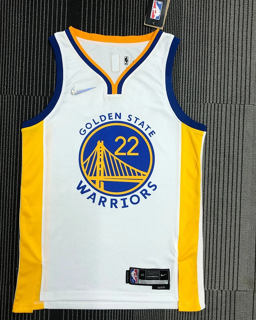 Camisola NBA Golden State Warriors Andrew Wiggins #22 75.º Aniversário Branca
