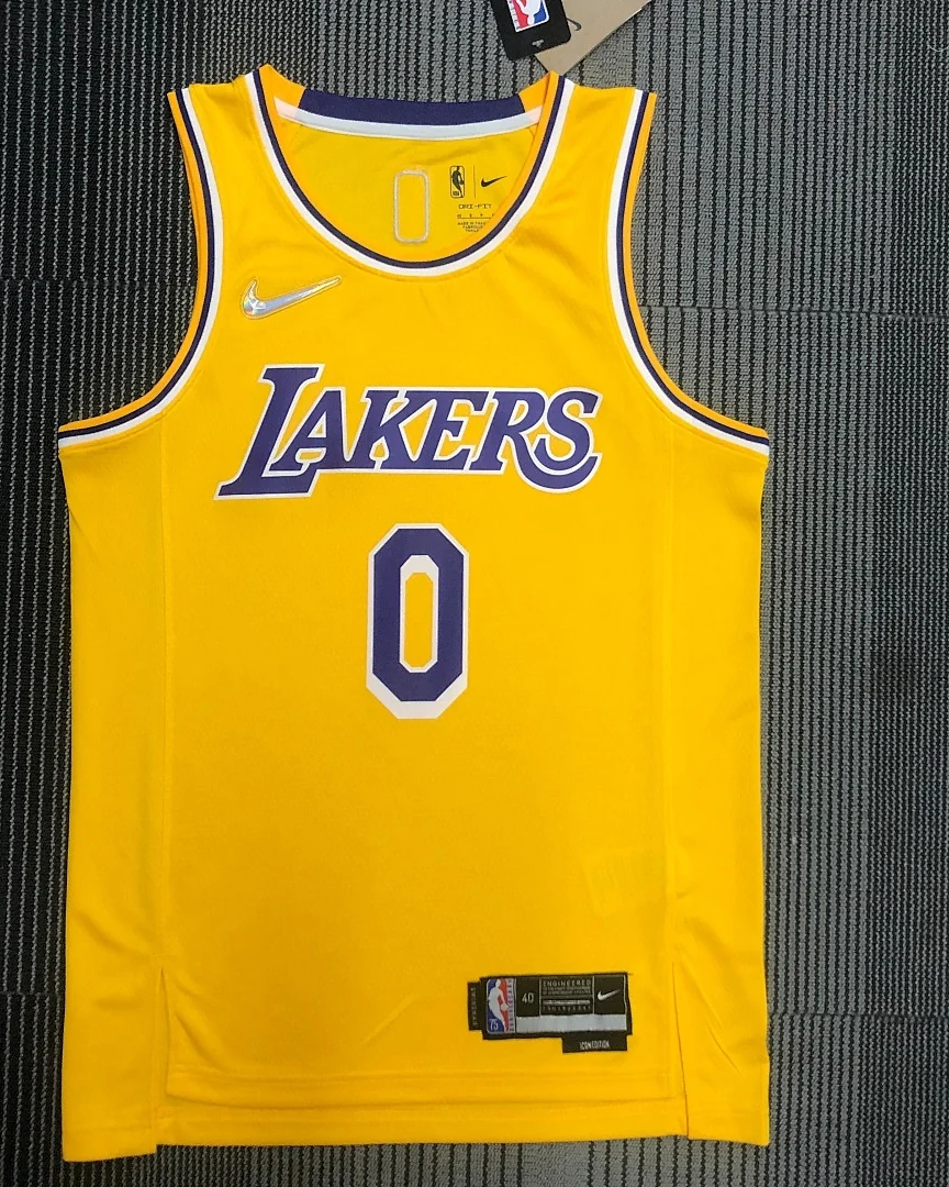 Camisola NBA Los Angeles Lakers Russell Westbrook #0 75.º Aniversário · Modelo 7