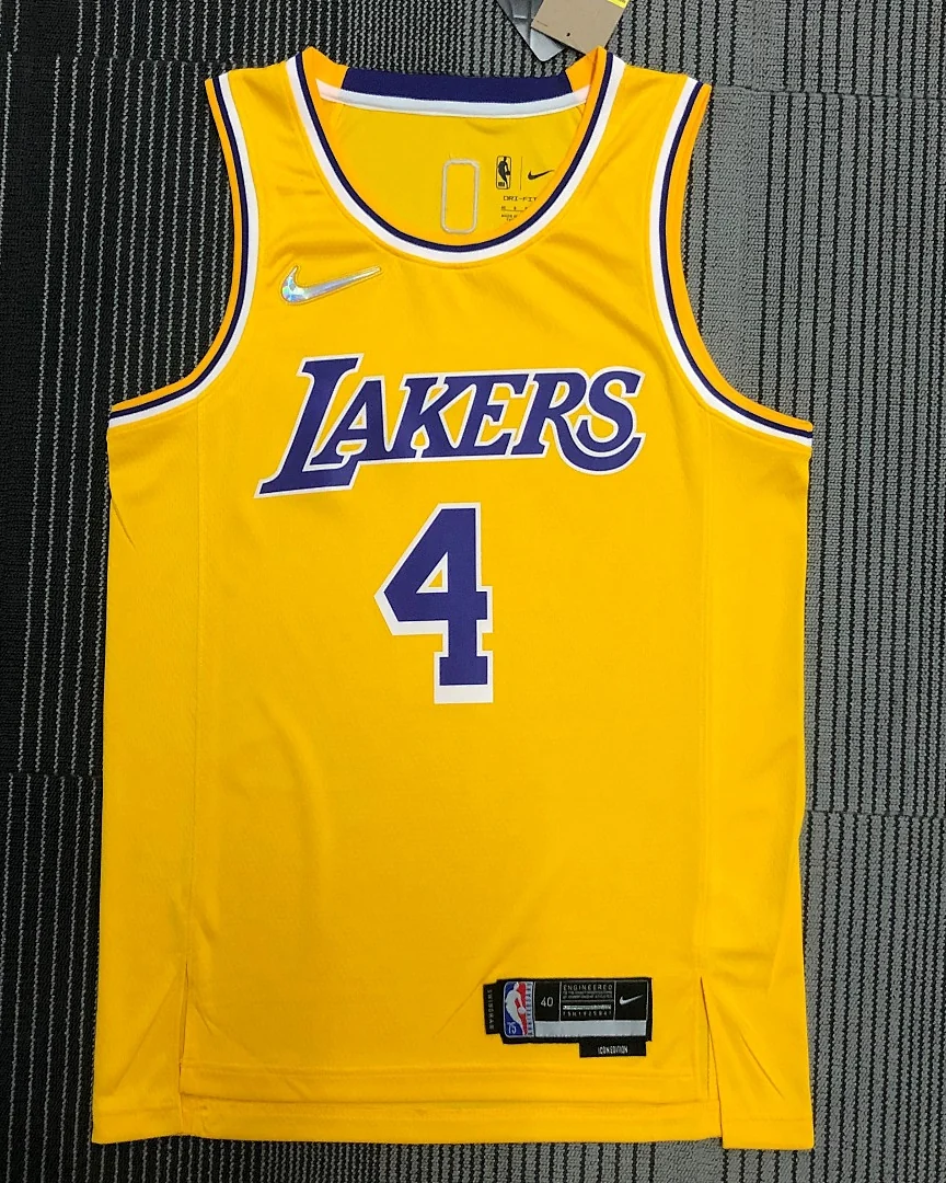 Camisola NBA Los Angeles Lakers Rajon Rondo #4 75.º Aniversário Amarela