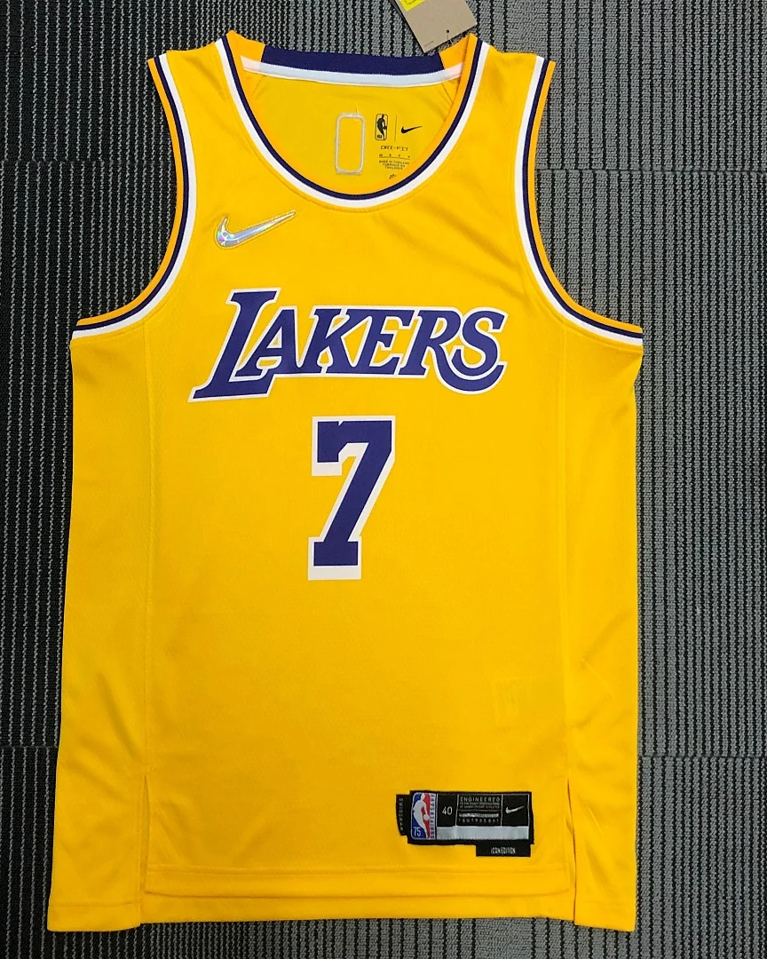 Camisola NBA Los Angeles Lakers Carmelo Anthony #7 75.º Aniversário Amarela