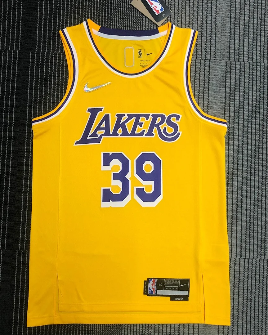 Camisola NBA Los Angeles Lakers Dwight Howard #39 75.º Aniversário Amarela