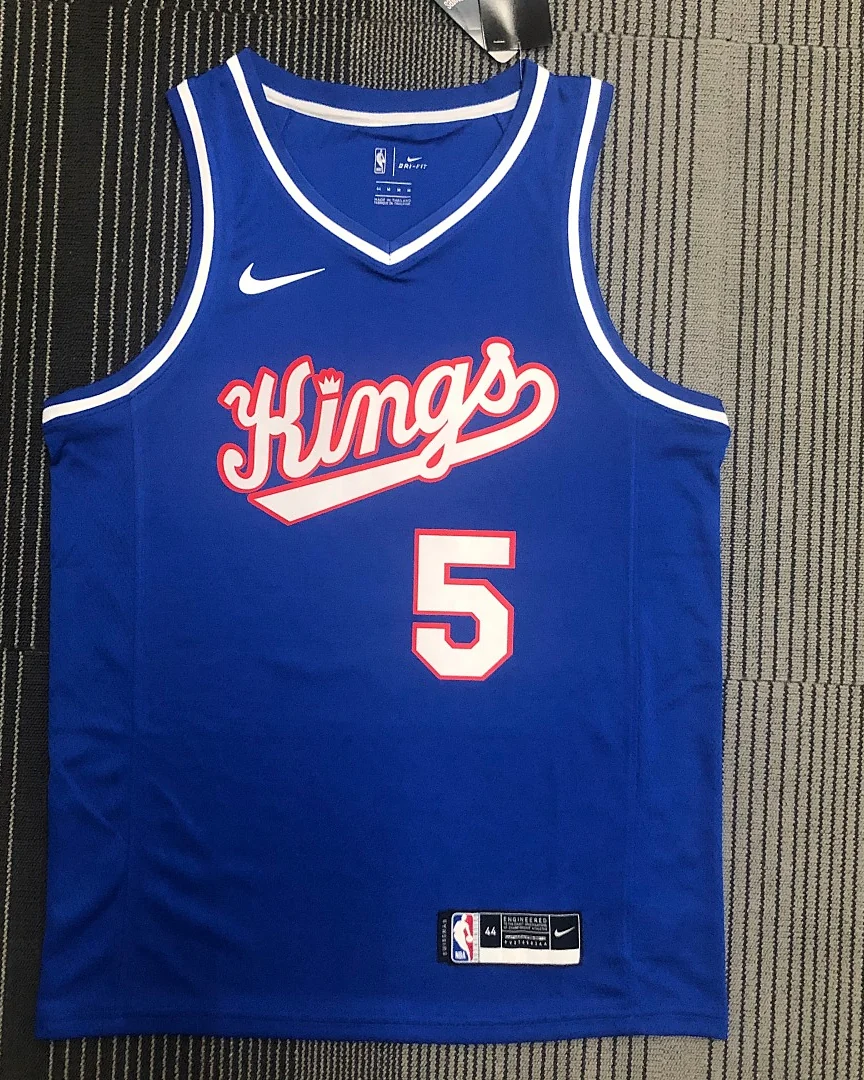 Camisola NBA Sacramento Kings De'Aaron Fox #5 Azul