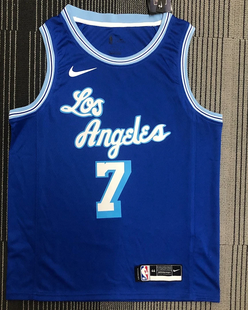 Camisola NBA Los Angeles Lakers Carmelo Anthony #7 Retro Azul 2021
