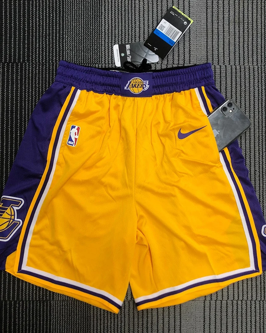 Calções NBA Los Angeles Lakers Amarelo