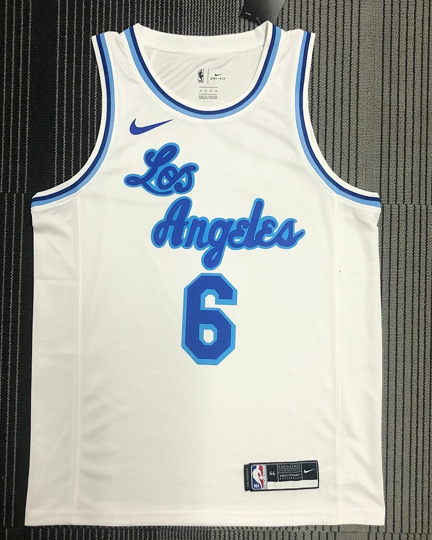 Camisola NBA Los Angeles Lakers LeBron James #6 Latin Nights Branca