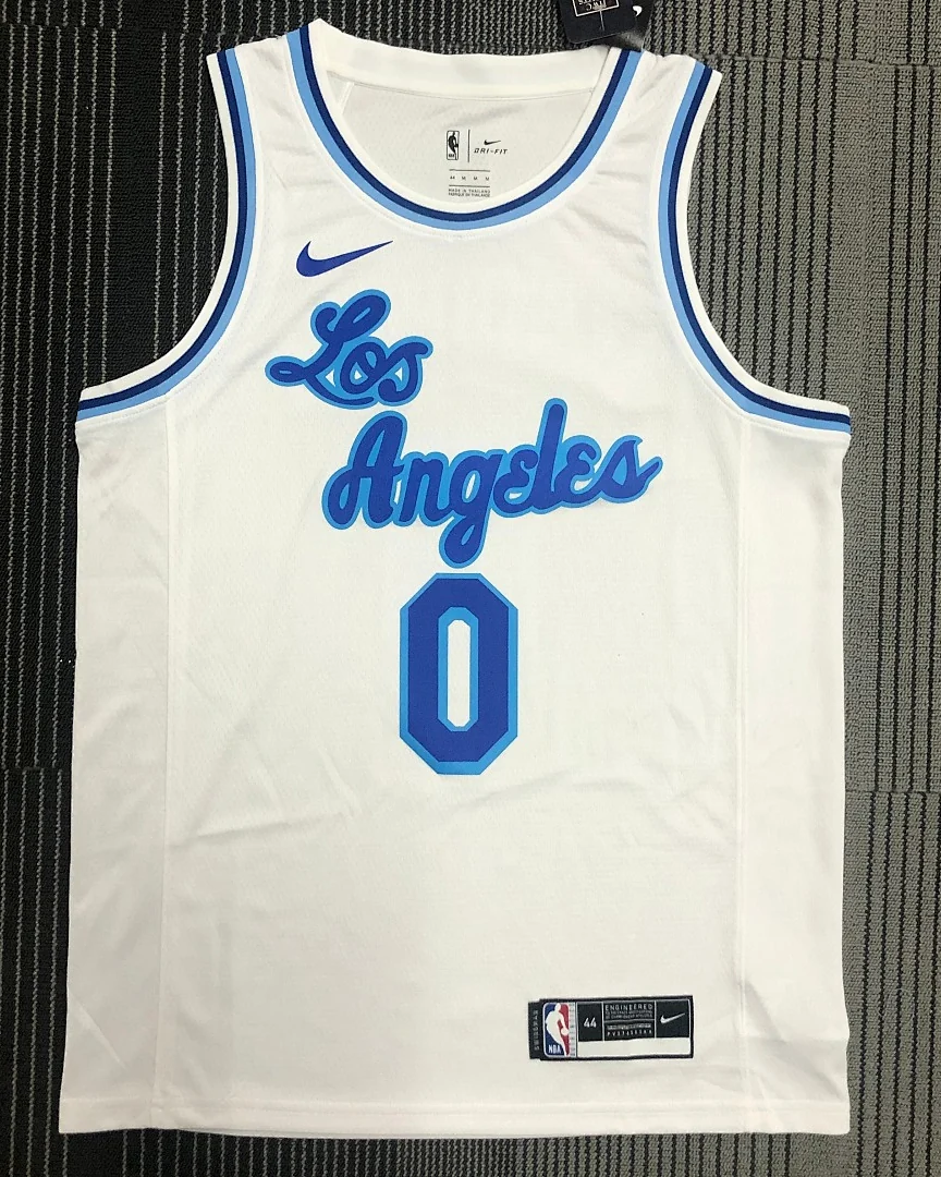 Camisola NBA Los Angeles Lakers Russell Westbrook #0 Latin Nights Branca