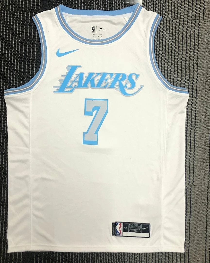 Camisola NBA Los Angeles Lakers Carmelo Anthony #7 Retro Branca 2021