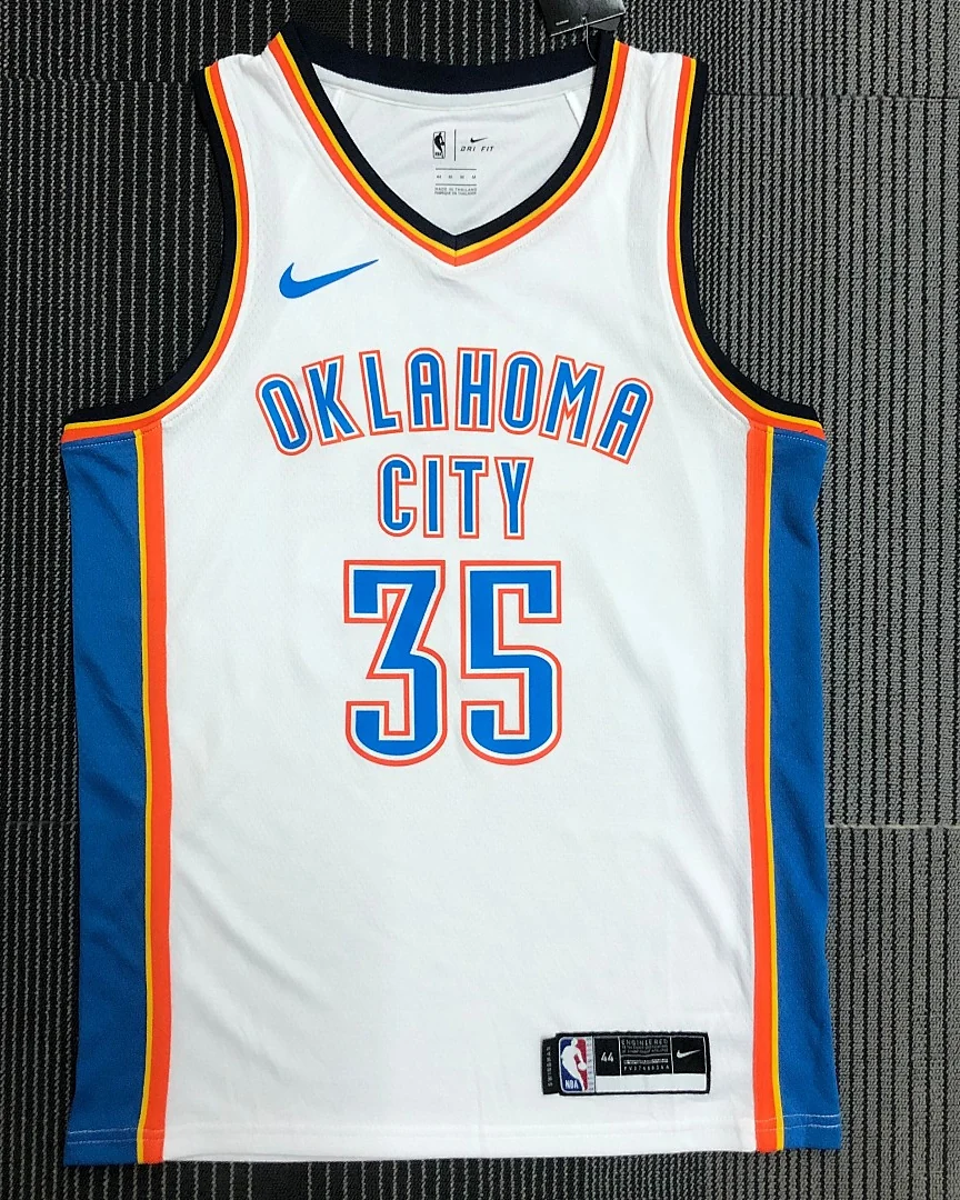 Camisola NBA Oklahoma City Thunder Kevin Durant #35 Branca