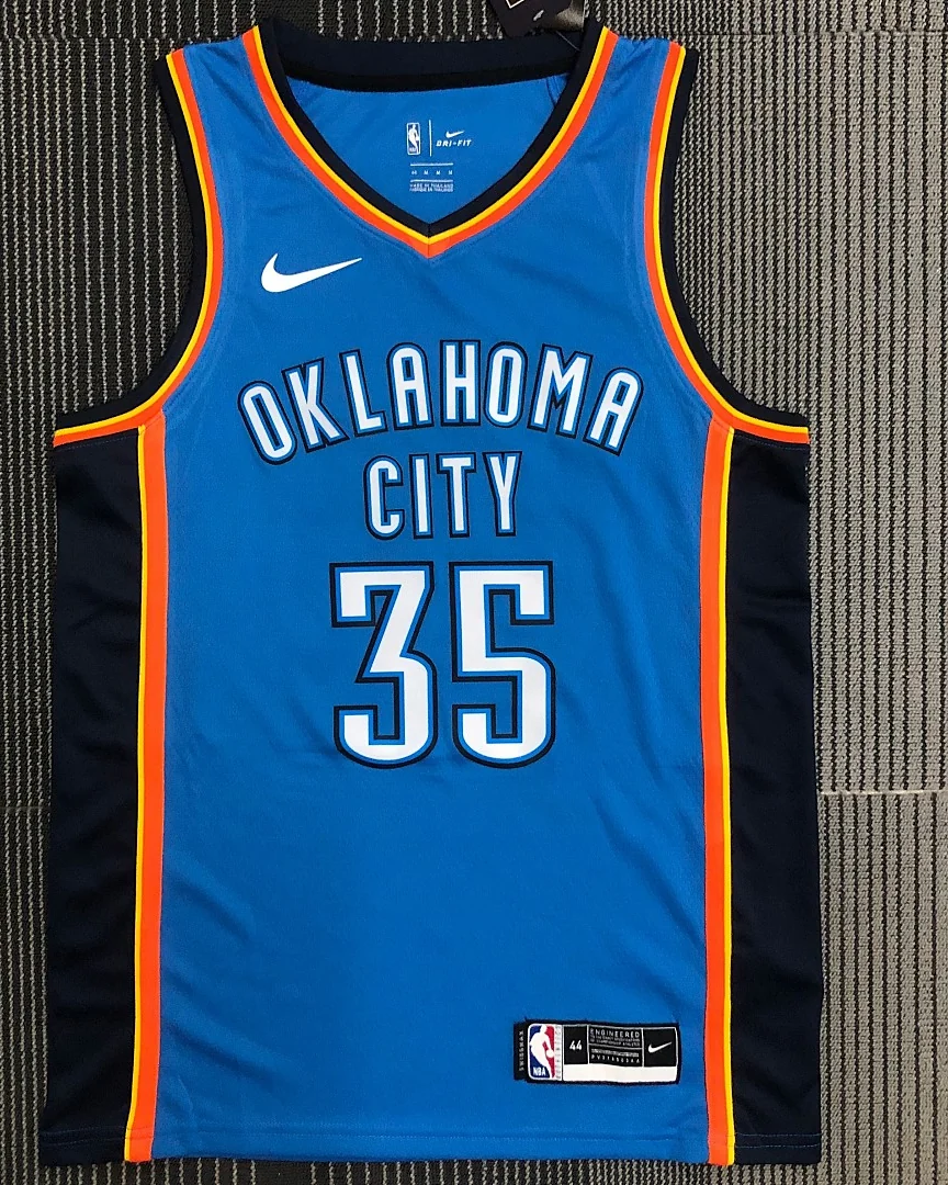 Camisola NBA Oklahoma City Thunder Kevin Durant #35 Azul
