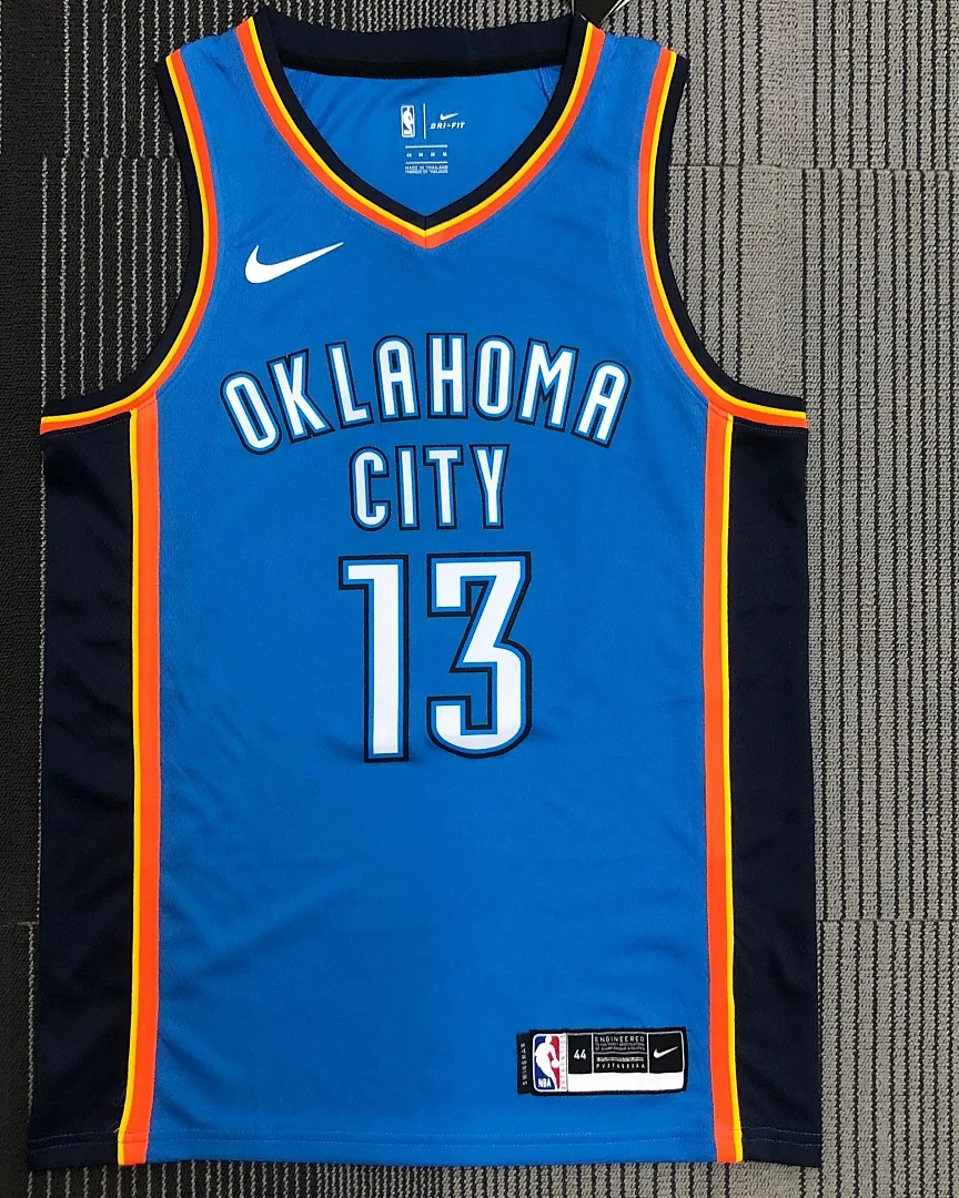 Camisola NBA Oklahoma City Thunder Paul George #13 Azul · Modelo 2