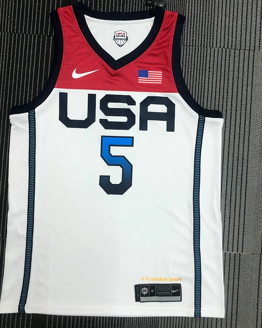 Camisola Retro Seleção dos Estados Unidos de Basquetebol 2021 Principal Zach LaVine #5