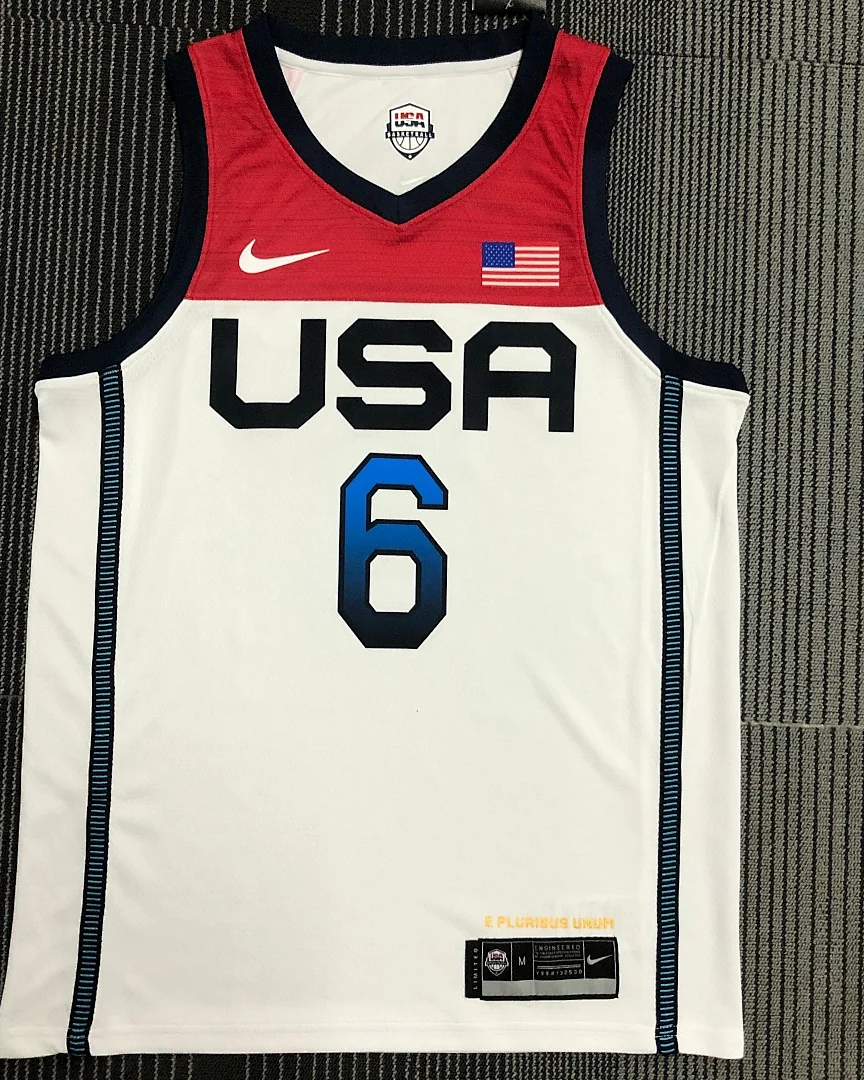 Camisola Retro Seleção dos Estados Unidos de Basquetebol 2021 Principal Damian Lillard #6