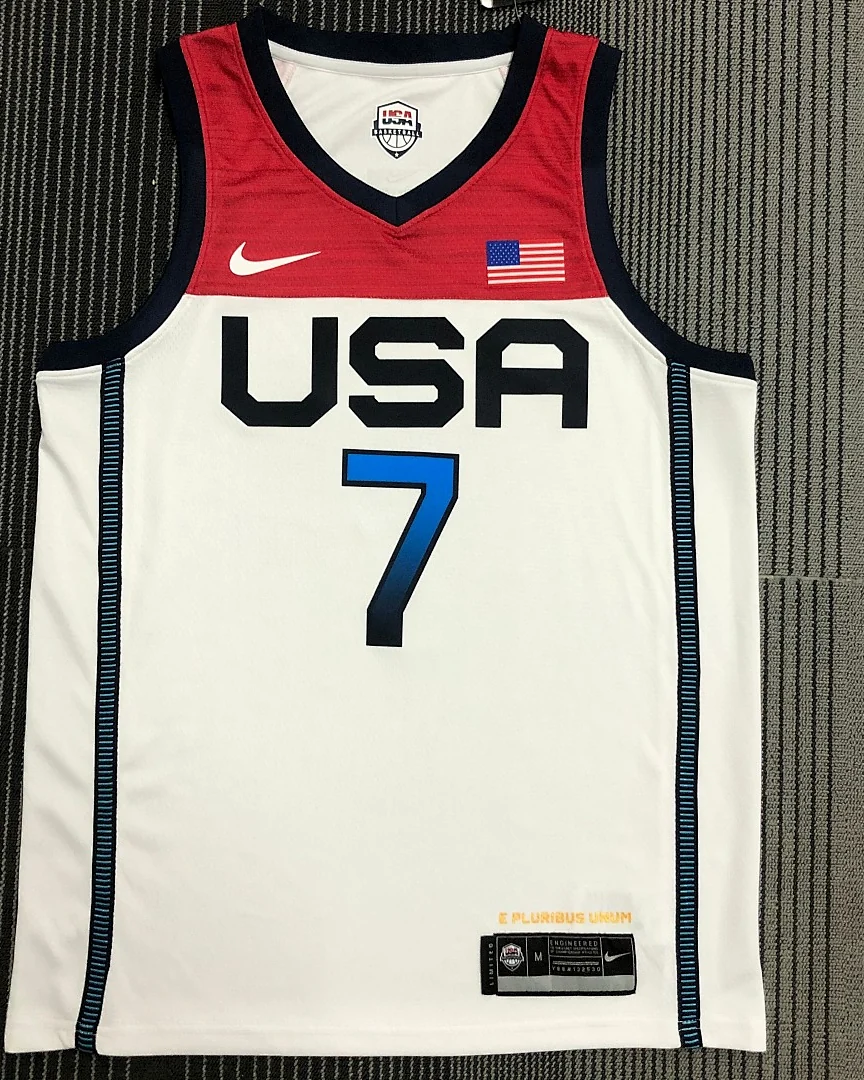 Camisola Retro Seleção dos Estados Unidos de Basquetebol 2021 Principal Kevin Durant #7
